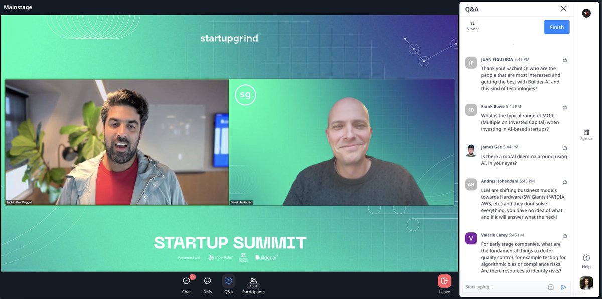 StartupGrind's tweet photo. "We’re here to help people unlock their potential, unlock their dreams” - @sachinduggal @Builderai 

Happening right now at Startup Summit 2024! https://t.co/2VHK5tthii @DerekjAndersen https://t.co/25QGhAos1c