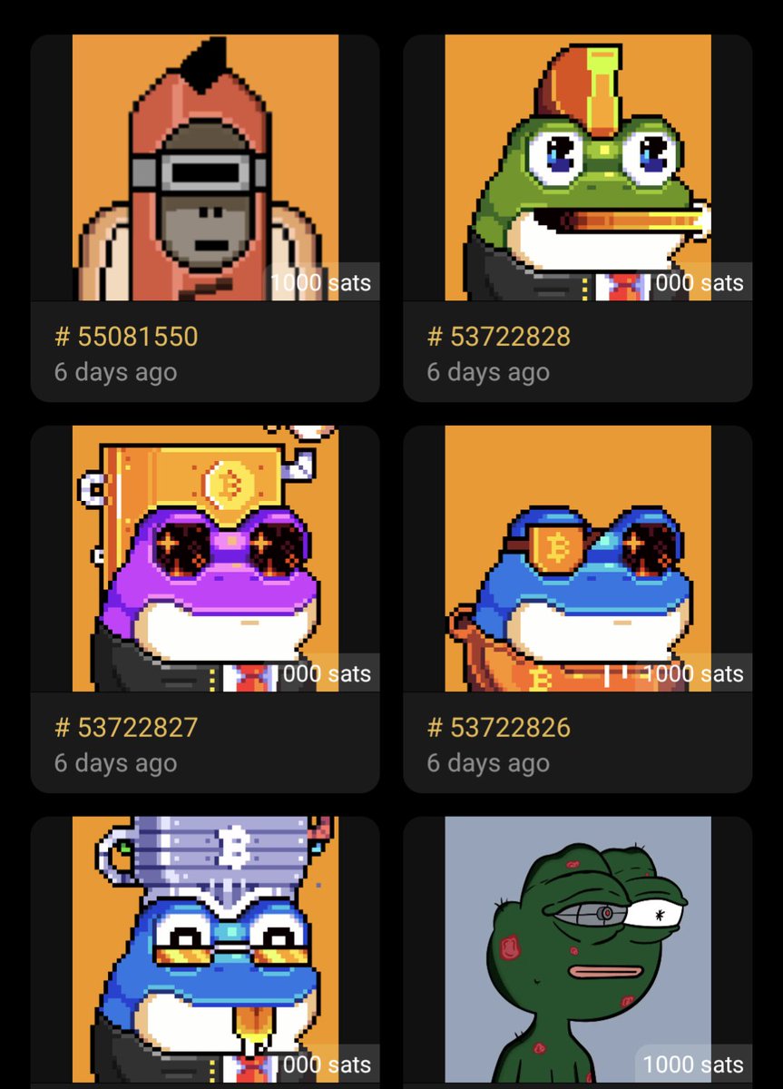 <a href="/ordinalfrogs/">Ordinal Frogs 🐸</a> <a href="/unisat_wallet/">UniSat - wallet, explorer & extension for bitcoin.</a> bc1pxu55d8zxg6806rwv0a7txscvlamne3lx4fkwtz9zkhcsc77q4u0qs6pssn