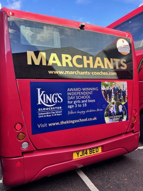 The King’s School, Gloucester (@kingsschoolglos) on Twitter photo Just spotted our school advert looking super sharp on the back of a Marchants coach! 🚍😍
Keep an eye out – we’re now on the move around the county!
<a href="/MarchantsBuses/">Marchants Coaches</a>
#advertising
#lookingsmart
#onthego Just spotted our school advert looking super sharp on the back of a Marchants coach! 🚍😍
Keep an eye out – we’re now on the move around the county!
<a href="/MarchantsBuses/">Marchants Coaches</a>
#advertising
#lookingsmart
#onthego