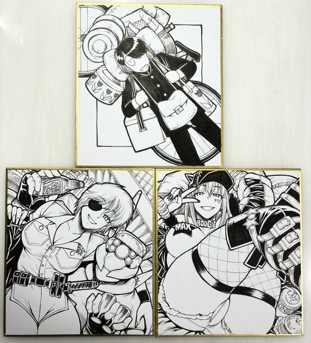 とりま3枚ペン入れベタ入れおしまい 