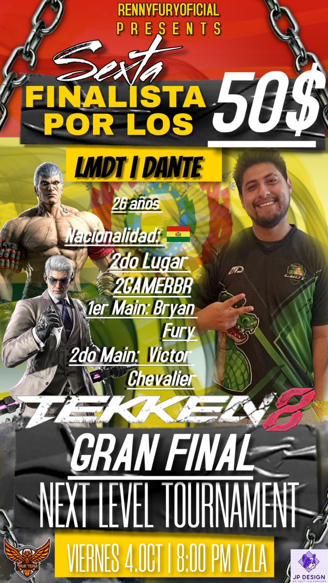 LMDT|Dante También dice presente en la final de el next level Tournament el boliviano con su poderos Bryan Fury serio candidato a obtener el título por la gloria de el mejor de latan