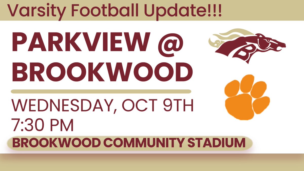 Don't Leave Town for Fall Break Until Thursday Oct 10th :) 
Top Rivalry in State Has a Make Up Day/Time!!