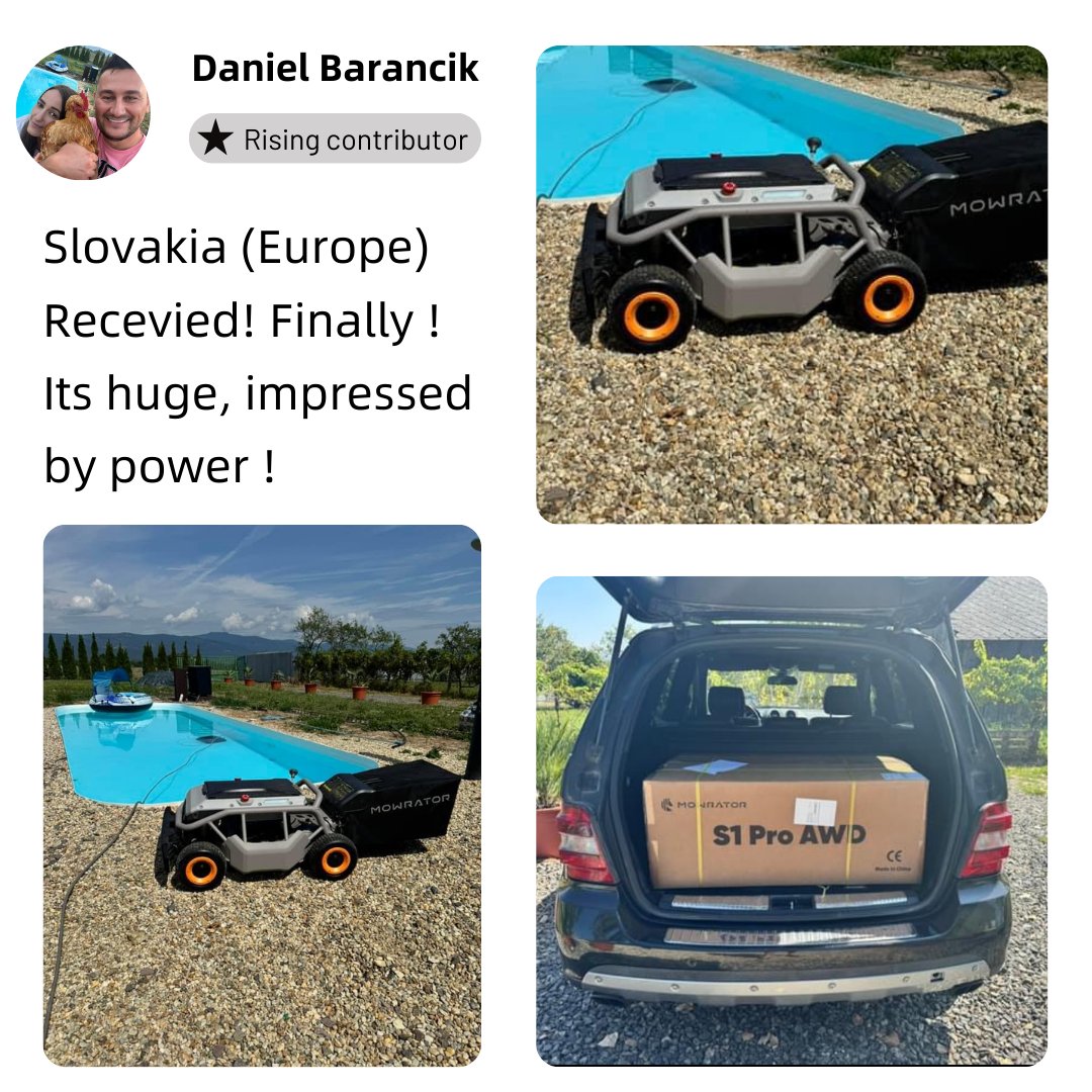 MOWRATOR's tweet photo. We are delighted to share our user stories, with a special thanks to Daniel Barancik for sharing his product usage experience😄. The Mowrator S1's exceptional efficiency ensures a hassle-free mowing experience.😁
⁠
 #mowrator #garden #fyp #lawncarecommunity https://t.co/DwLyftMVtd
