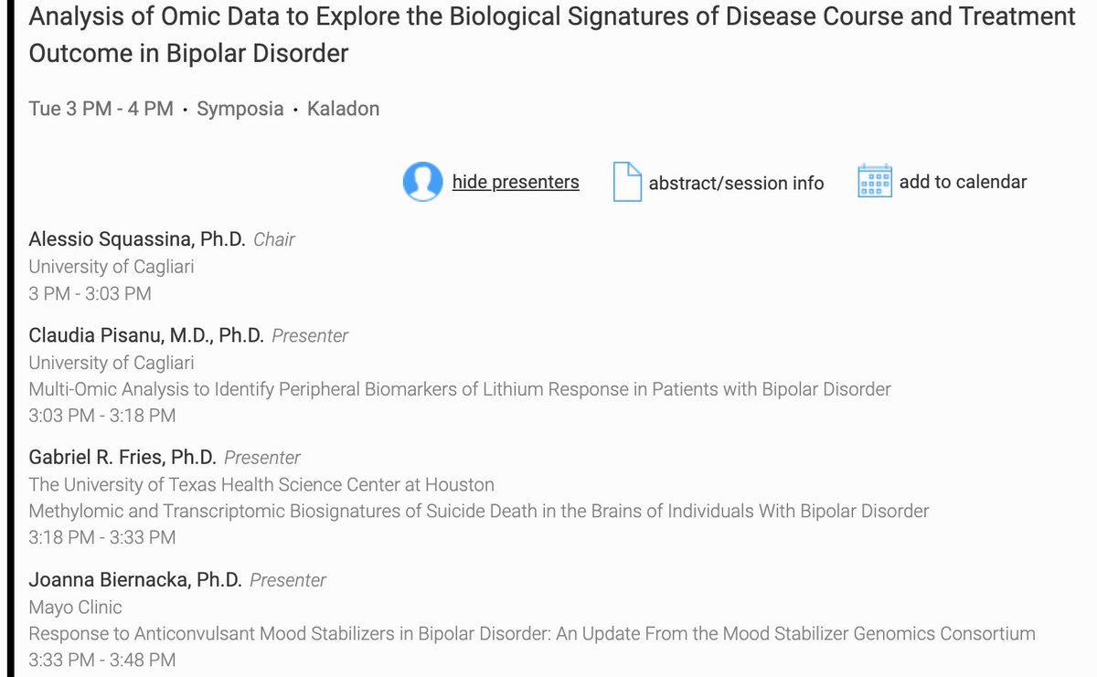 Gabriel R. Fries (@friesgabriel) on Twitter photo If you are going to <a href="/ISBD4/">ISBD</a> #ISBD2024 in Reykjavík next week, don't miss our symposium on omics analyses in #bipolardisorder on Tuesday @ 3PM. I'll be presenting our latest postmortem 🧠 data on suicide and BD alongside <a href="/ASquassina/">Alessio Squassina</a>, <a href="/ClaudiaPisanuCA/">Claudia</a>, and <a href="/joannamb3/">Joanna Biernacka</a> <a href="/EMC_ISBD4/">@EMC_ISBD4</a> If you are going to <a href="/ISBD4/">ISBD</a> #ISBD2024 in Reykjavík next week, don't miss our symposium on omics analyses in #bipolardisorder on Tuesday @ 3PM. I'll be presenting our latest postmortem 🧠 data on suicide and BD alongside <a href="/ASquassina/">Alessio Squassina</a>, <a href="/ClaudiaPisanuCA/">Claudia</a>, and <a href="/joannamb3/">Joanna Biernacka</a> <a href="/EMC_ISBD4/">@EMC_ISBD4</a>