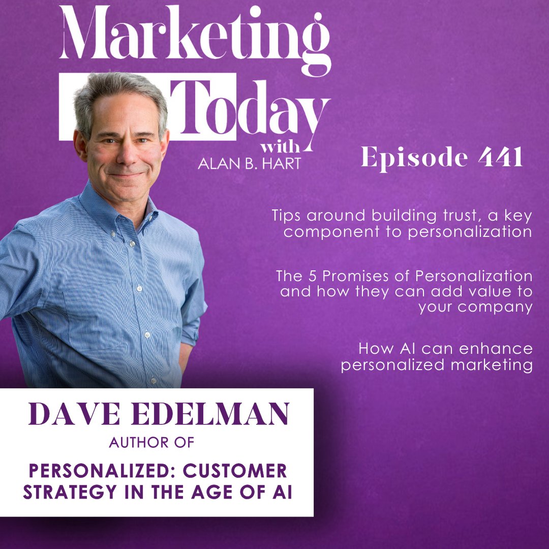 themktgtoday's tweet image. How can AI supercharge your marketing personalization?

In episode 441, Dave Edelman reveals how AI can elevate your strategies for deeper, more impactful customer connections.

Listen now: wp.me/p9yNpY-O2o

#BrandValue #Personalization #MarketingInnovation