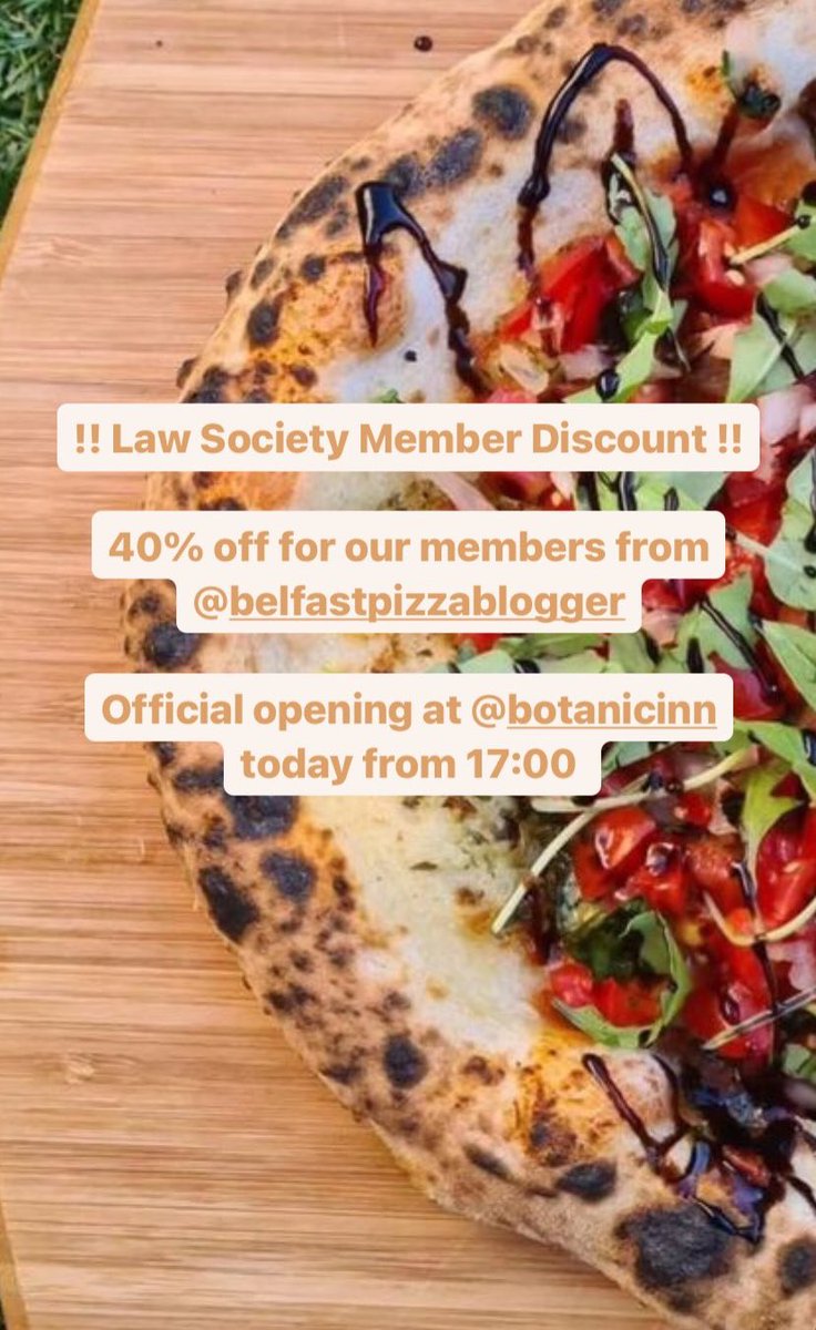 Come by to support the opening of the new local pizza shop! Show your Law Society membership confirmation to get 40% off!
