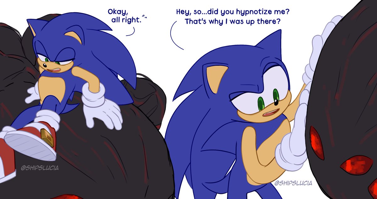 ShipsLucia's tweet photo. Hypnosis "skeptic"😵‍💫(1/3) #Sonadow #DoomMorph https://t.co/gFnP7i7Kbs