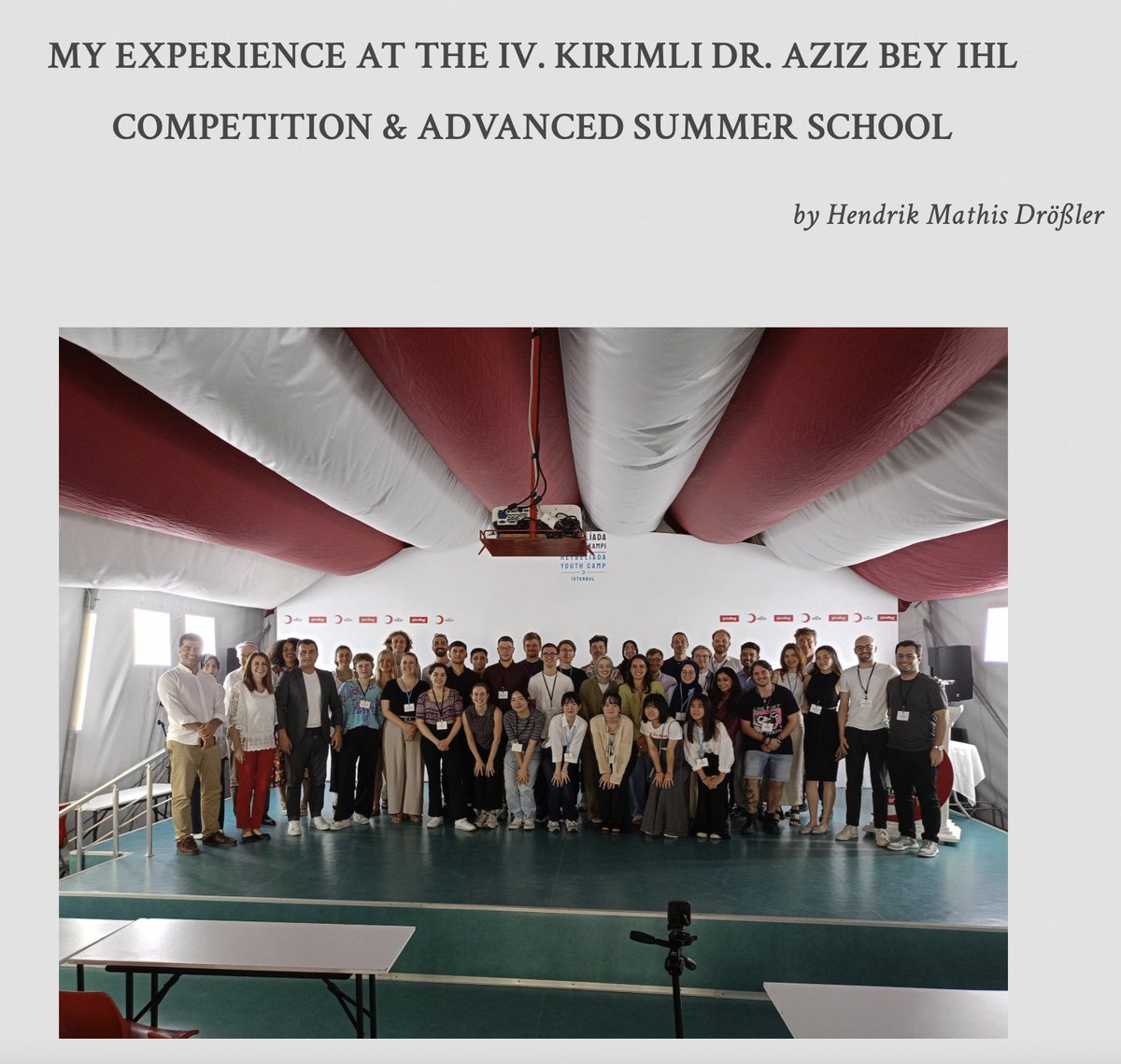 Kırımlı Dr. Aziz Bey IHL Competition (@azizbeyihl) on Twitter photo This year at the 4th Kırımlı Dr. Aziz Bey IHL Competition & Advanced Summer School, we had the pleasure of a volunteer stepping up to share his thoughts and experiences throughout the event. Hendrik (<a href="/hendrik_mathis/">Hendrik Drößler</a>) took the initiative and offered insightful reflections on the This year at the 4th Kırımlı Dr. Aziz Bey IHL Competition & Advanced Summer School, we had the pleasure of a volunteer stepping up to share his thoughts and experiences throughout the event. Hendrik (<a href="/hendrik_mathis/">Hendrik Drößler</a>) took the initiative and offered insightful reflections on the