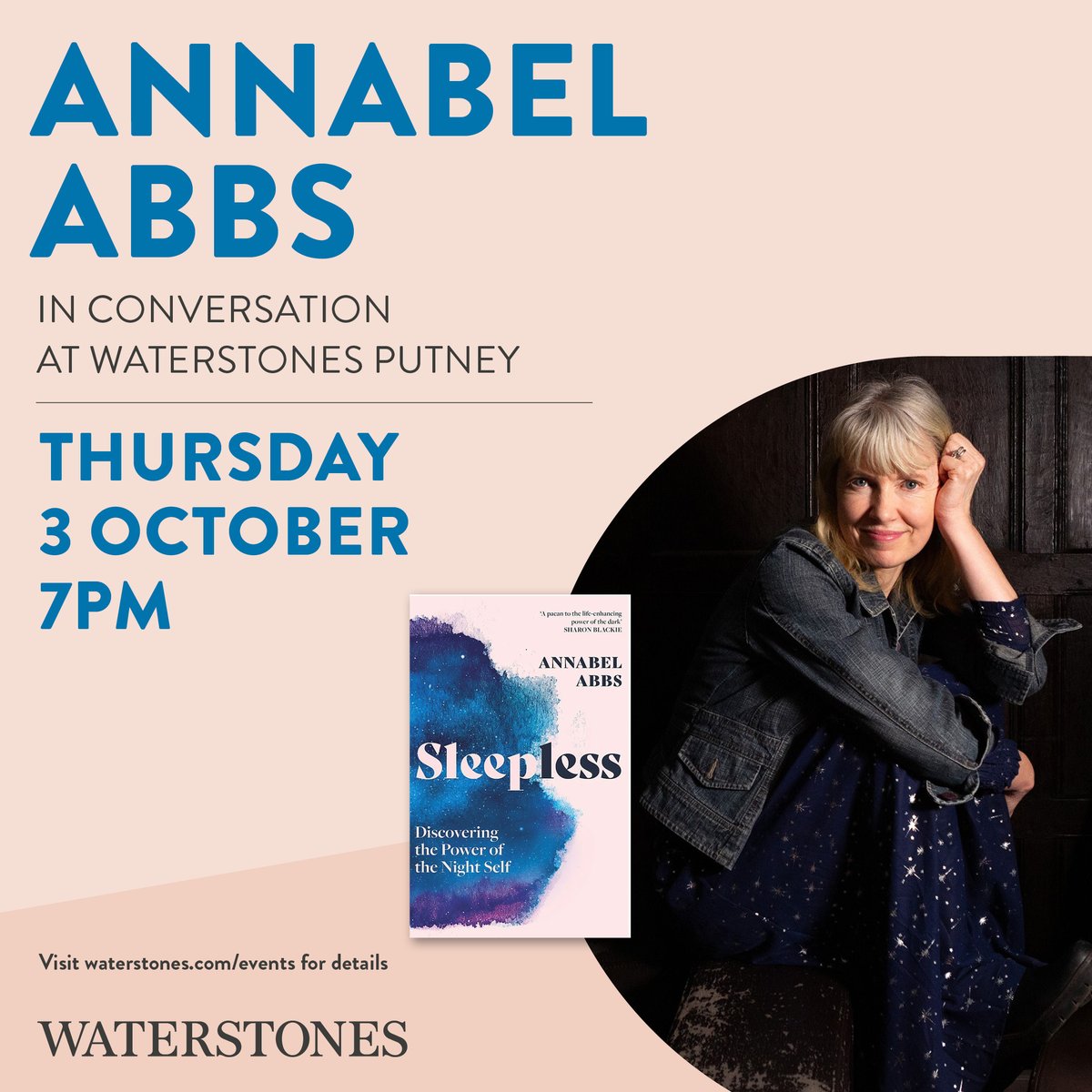 John Murray Press (@johnmurrays) on Twitter photo EVENT ALERT🚨
Join <a href="/annabelabbs/">Annabel Abbs</a> in conversation with Clare Pooley at <a href="/WStonesPutney/">Waterstones Putney</a> to discuss her latest book SLEEPLESS 💤✨
🗓️ Thursday, 3rd October🕖 7PM
Get your ticket: brnw.ch/21wNd2h EVENT ALERT🚨
Join <a href="/annabelabbs/">Annabel Abbs</a> in conversation with Clare Pooley at <a href="/WStonesPutney/">Waterstones Putney</a> to discuss her latest book SLEEPLESS 💤✨
🗓️ Thursday, 3rd October🕖 7PM
Get your ticket: brnw.ch/21wNd2h