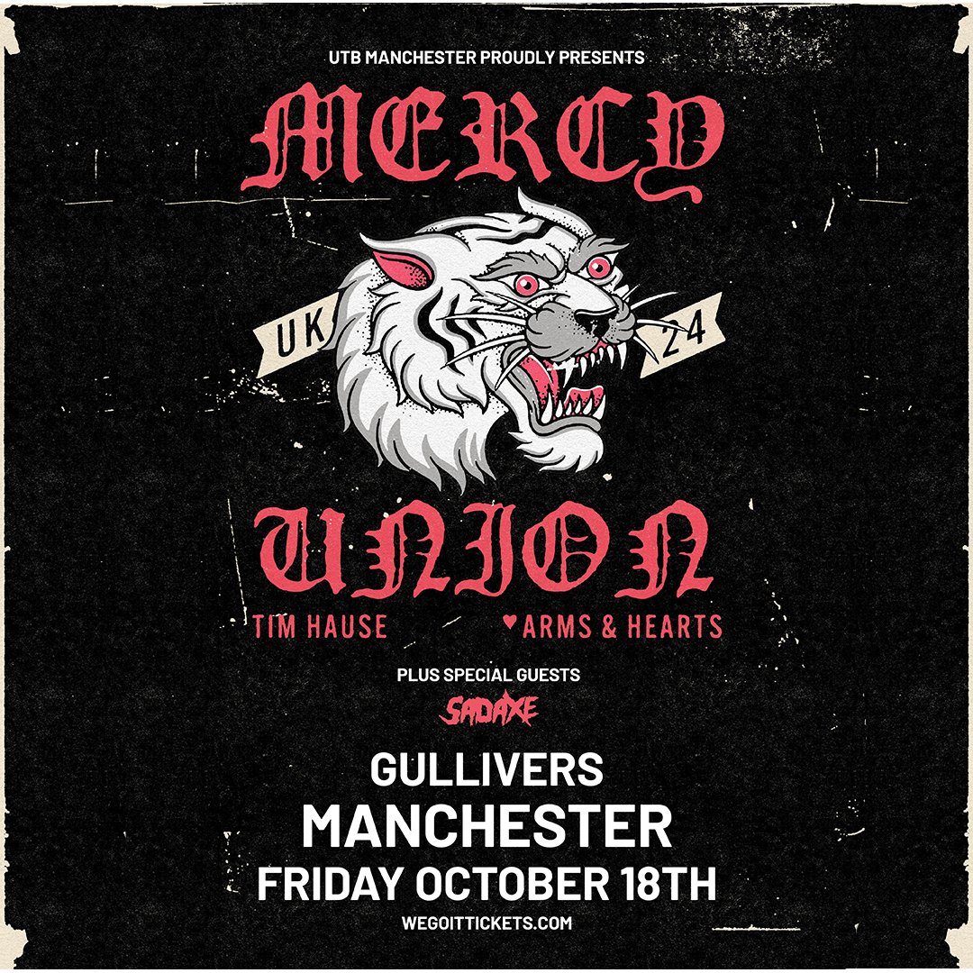 .<a href="/mercyunionband/">Mercy Union</a> play Manchester next month at @gulliversnq.

Support: <a href="/timBILLhause/">TIM HAUSE</a>, <a href="/Armsandhearts/">Arms & Hearts</a>, Sadaxe

Tickets: wegottickets.com/event/626846