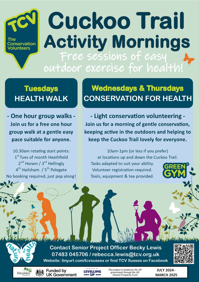On the #CuckooTrail in #heathfield this morning talking to people about our healthy conservation/walking sessions.
<a href="/wealdendistrict/">Wealden District Council</a> <a href="/HeathfieldNews/">The Heathfield News</a> <a href="/wealdentimes/">Wealden Times</a> #joininfeelgood #conservation #walkforhealth