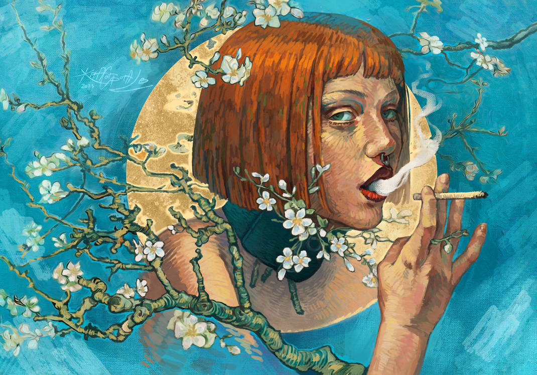 「"Maria Roi in Van Gogh style" By KiraCor」|DeviantArtのイラスト