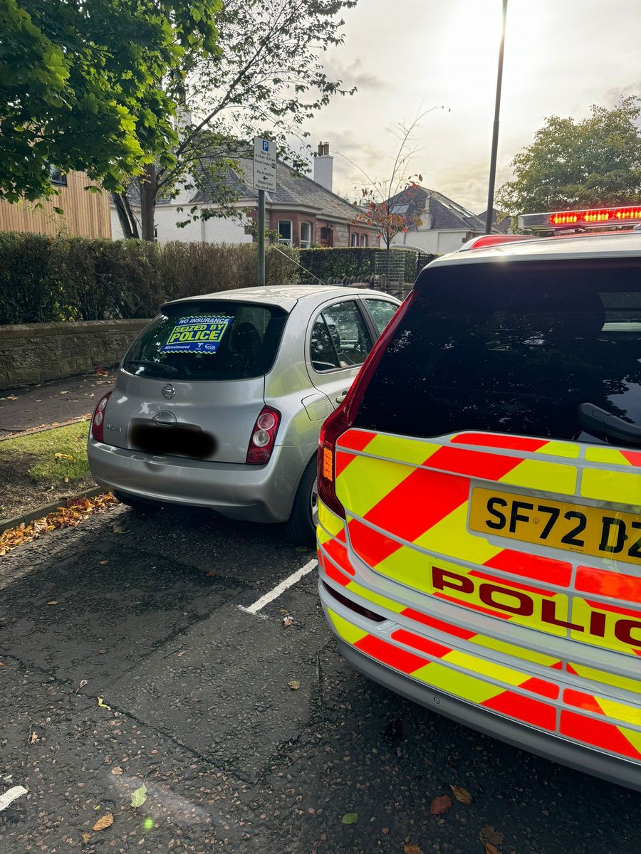 PSOSRoads's tweet photo. #EdinburghRP stopped this vehicle in Craigleith, Edinburgh today for a routine check, turns out the driver did not have a licence or any insurance to drive.
The vehicle was seized and the driver will be reported to the court.
#Fatal5
#CheckYourDocuments
#DriveInsured https://t.co/ljnjPSS3wN