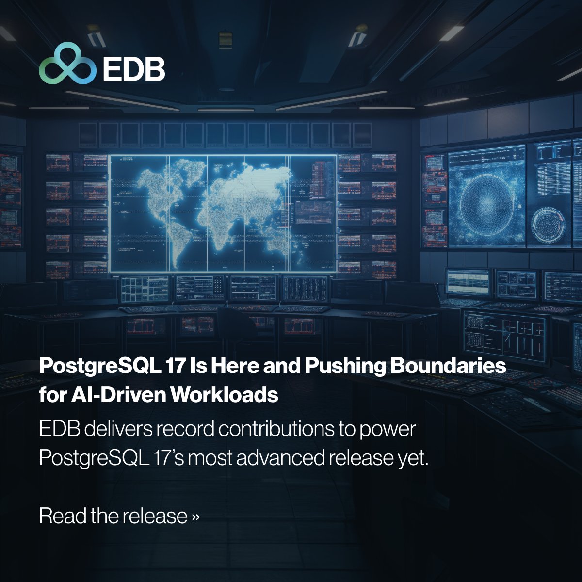 EDBPostgres's tweet image. #PostgreSQL17 is here!
Over 200 developers, including 19 from EDB, contributed to 24 key features that boost AI and complex workloads. Postgres isn't just a database—it’s an AI platform, and this release proves it. Check out our press release here ➡️ bit.ly/3N5bRKY