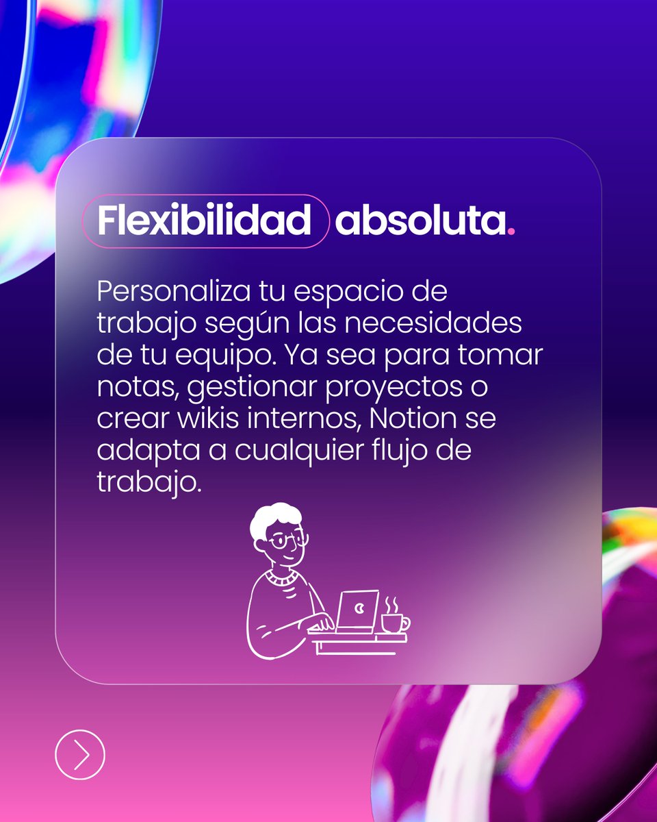 ceroonetech's tweet photo. Organiza, colabora y ejecuta: todo en un solo lugar con Notion. ¿Por qué Notion es la herramienta ideal para tu empresa? 👇🏽

💡 ¿Sabías que en Ceroone somos Partners de Notion? Si necesitas asistencia para integrar y personalizar Notion en tu empresa, estamos aquí para ayudarte. https://t.co/pOLUJSN72C