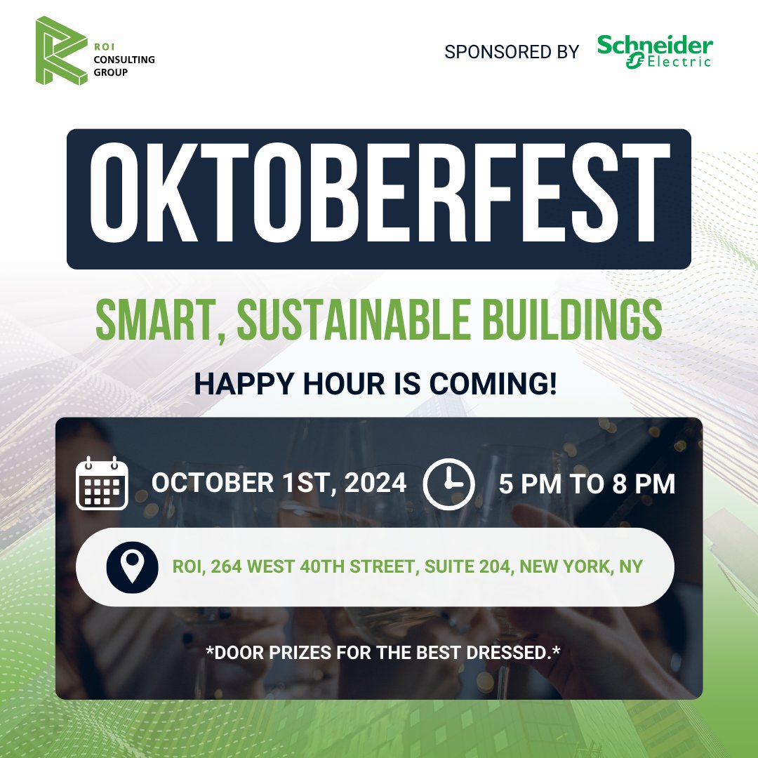 ROIConsulting1's tweet photo. Raise Your Steins with Us! 🍺

Join us on October 1st for an Oktoberfest Happy Hour you won’t forget! 🥨 

📅 October 1st, 2024
⏰ 5 PM - 8 PM
📍 ROI, 264 West 40th Street, Suite 204, NYC

Proudly sponsored by Schneider Electric. Don’t miss out—RSVP today!
https://t.co/lDO6RhbPvm https://t.co/DbInaAs6nn