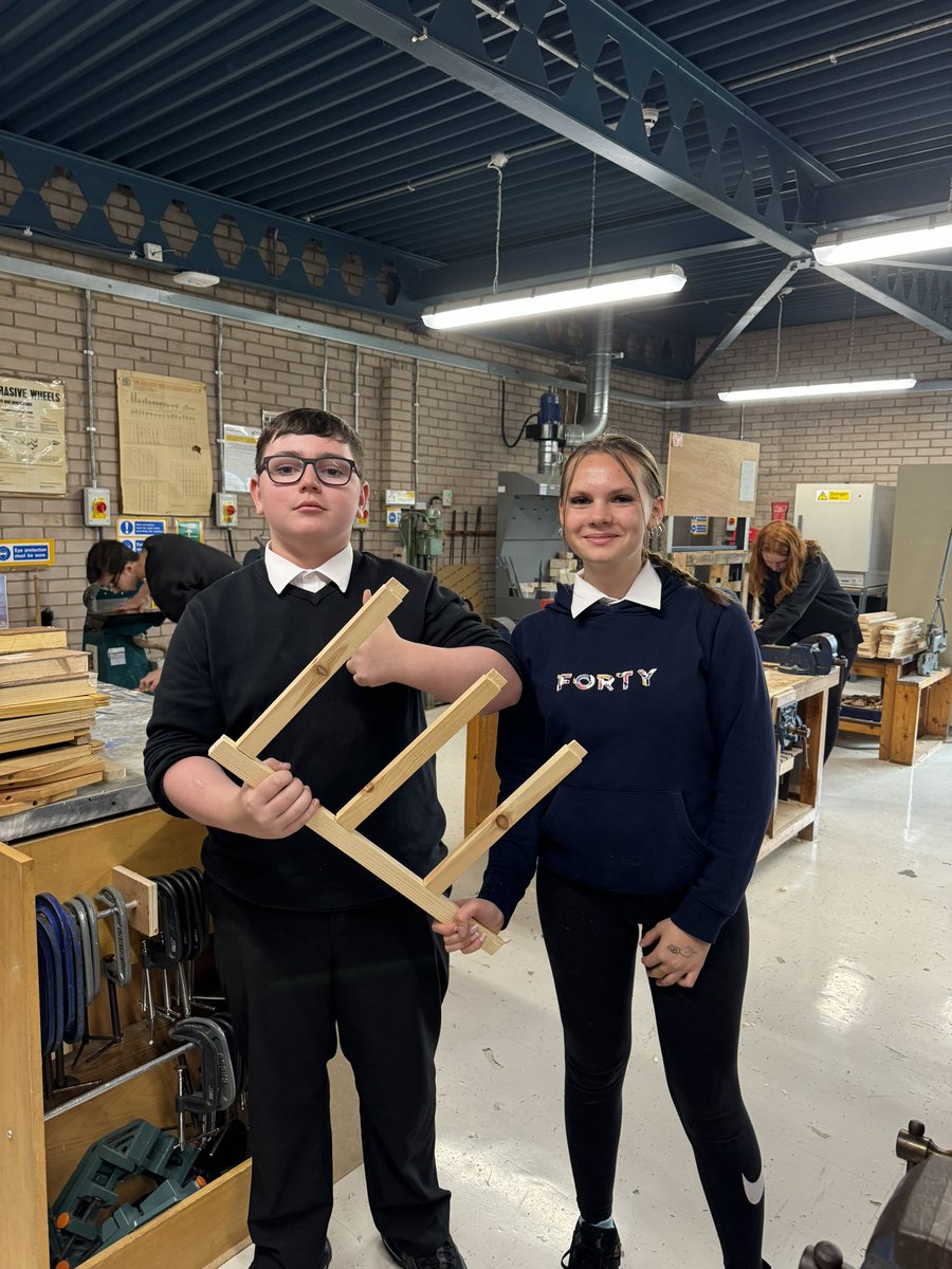 brannock_tech's tweet image. S3 DYW Technical (Cake Stand Team), showing off the progress on their cake stand they have designed for Hospitality class. Note: this model is not glued, showing their excellent woodworking skills to form these great stopped housing joints. #dyw @brannock_high