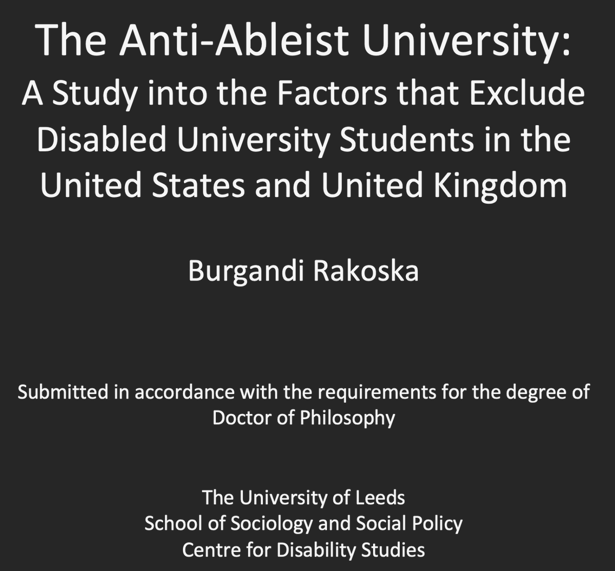 I officially submitted my PhD thesis! I'm feeling a plethora of emotions: pride, catharsis, anxiety, exhaustion, but mostly gratitude for everyone who has supported me on this journey. In a few months, I'll defend my viva, after which I'll become the first Dr. Rakoska!