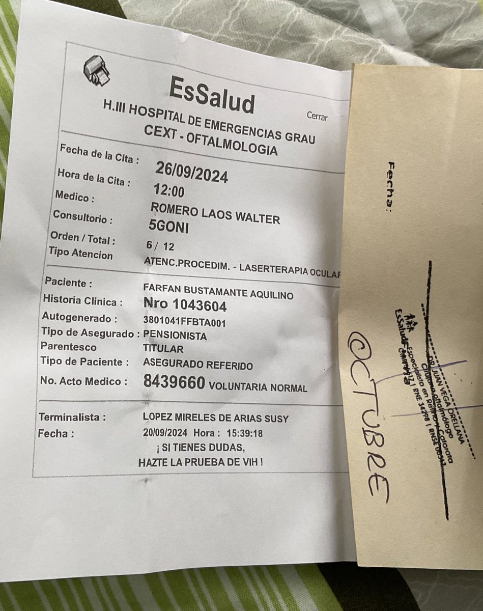 marifosh12's tweet photo. @MTPE_Peru @EsSaludPeru @pcmperu @GobiernoPeru_ @tvperupe @Agencia_Andina @Latina_pe @canalN_ @Gestionpe @diariocorreo @ExpresoPeru @noticiAmerica Una consulta señores de @EsSaludPeru cómo harán con las citas? Mi señor padre tenía una cita hoy al mediodía en el Hospital Grau. Por un tema de seguridad hemos resuelto no ir, pero mi pregunta es cómo harán con las citas programadas? https://t.co/t0wEigsAiD