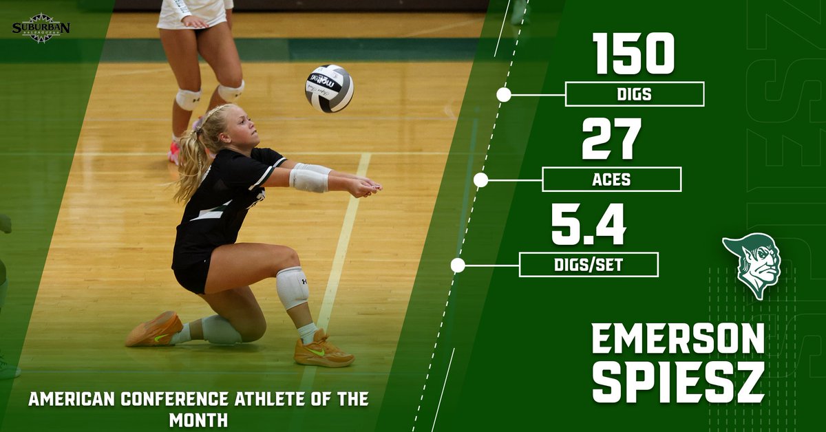 Suburban League (@suburbanlgoh) on Twitter photo Congratulations to Emerson Spiesz-- American Conference Volleyball Athlete of the Month in August! <a href="/auroraathletics/">Aurora Athletics</a> Congratulations to Emerson Spiesz-- American Conference Volleyball Athlete of the Month in August! <a href="/auroraathletics/">Aurora Athletics</a>