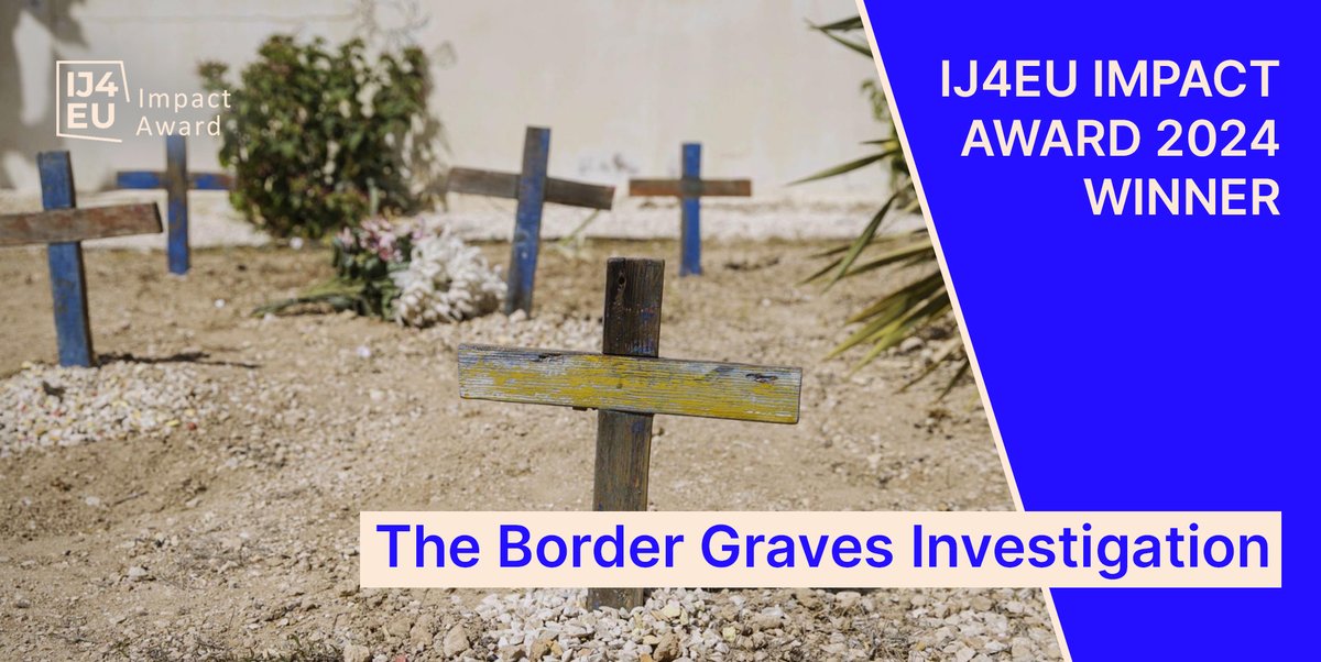 European Centre for Press and Media Freedom (@ecpmf) on Twitter photo The next #IJ4EU Impact Award goes to.....
🎊 The Border Graves Investigation project 🎊
Brilliant investigative project by <a href="/gabcruciata/">Gabriele Cruciata</a>, <a href="/EoghanGilmartin/">Eoghan Gilmartin</a>, <a href="/d_maragoudaki/">Danai Maragoudaki</a>, <a href="/leahpattem/">Leah Pattem</a>, <a href="/higabyramirez/">Gabriela Ramírez @higabyramirez.bsky.social</a>, <a href="/daphnetoli/">Daphne Tolis</a>, <a href="/tinayingxu/">Tina Xu</a>. Congratulations! The next #IJ4EU Impact Award goes to.....
🎊 The Border Graves Investigation project 🎊
Brilliant investigative project by <a href="/gabcruciata/">Gabriele Cruciata</a>, <a href="/EoghanGilmartin/">Eoghan Gilmartin</a>, <a href="/d_maragoudaki/">Danai Maragoudaki</a>, <a href="/leahpattem/">Leah Pattem</a>, <a href="/higabyramirez/">Gabriela Ramírez @higabyramirez.bsky.social</a>, <a href="/daphnetoli/">Daphne Tolis</a>, <a href="/tinayingxu/">Tina Xu</a>. Congratulations!