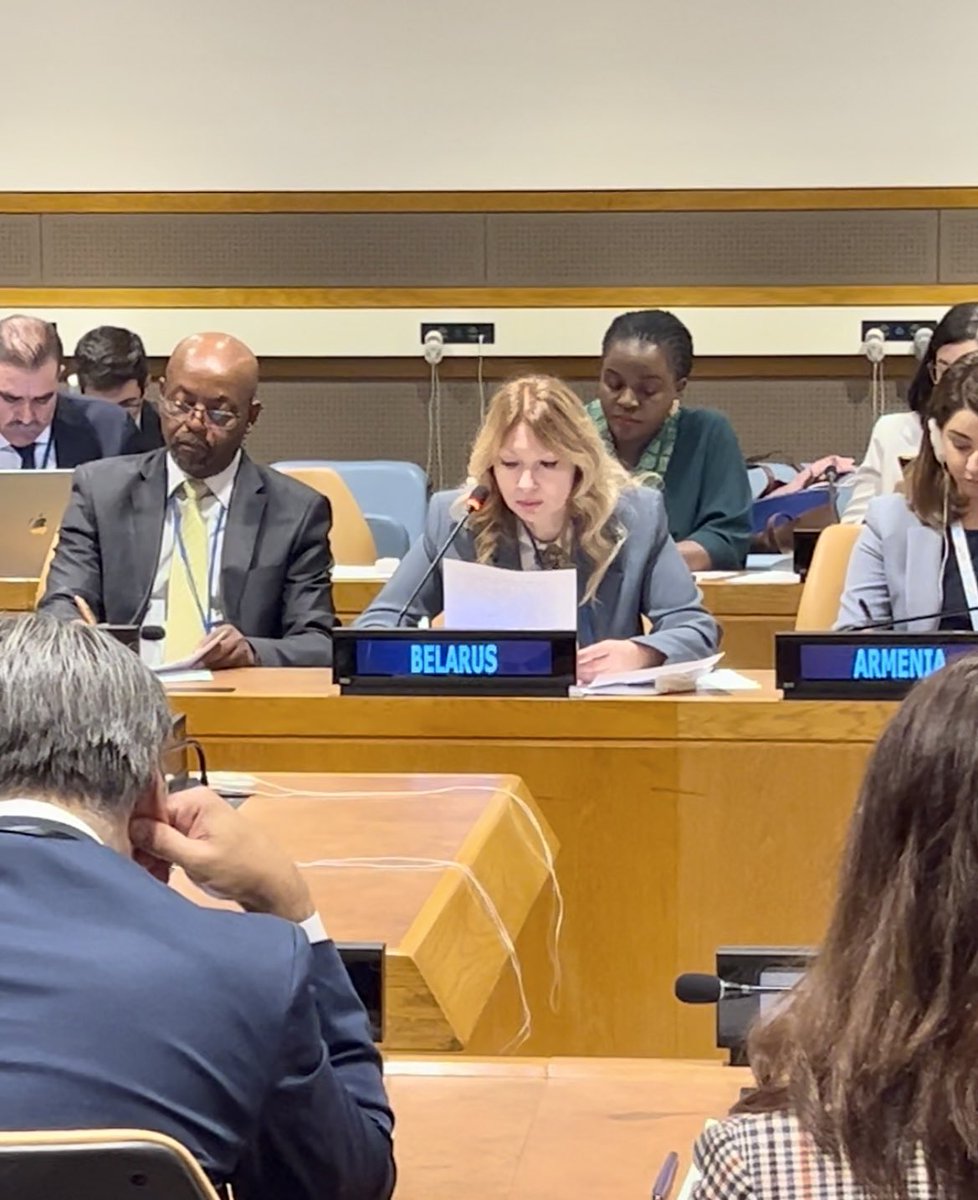 BelarusUNNY's tweet image. At the 9th Ministerial Meeting of the Like-Minded Group for #MICs, Irina #Velichko, Head of @BelarusMFA DG for Multilateral Diplomacy stressed that #UCMs &amp;amp; export restrictions hinder the achievement of sustainable development &amp;amp; undermine the well-being of affected populations