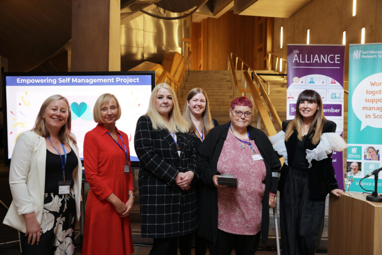 So proud of the Stand by Me team, winners of the Empowering Self Management Project at Self Management Awards 2024 hosted last night by <a href="/ALLIANCEScot/">The ALLIANCE</a> at the Scottish Parliament.
Fantastic collaboration between <a href="/StirUni/">University of Stirling</a> <a href="/alzscot/">Alzheimer Scotland</a> <a href="/KeySupports/">Key & Community Lifestyles</a> 
bit.ly/4dhB93v