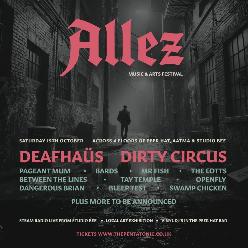 🔴 ALLEZ MUSIC &amp; ARTS FESTIVAL 🔴

Delighted to announce a new music and arts festival based across 4 floors in The Peer Hat Aatma and Studio Bee!

There's a huge lineup of amazing bands, local art exhibitions, live radio and Vinyl DJ's!