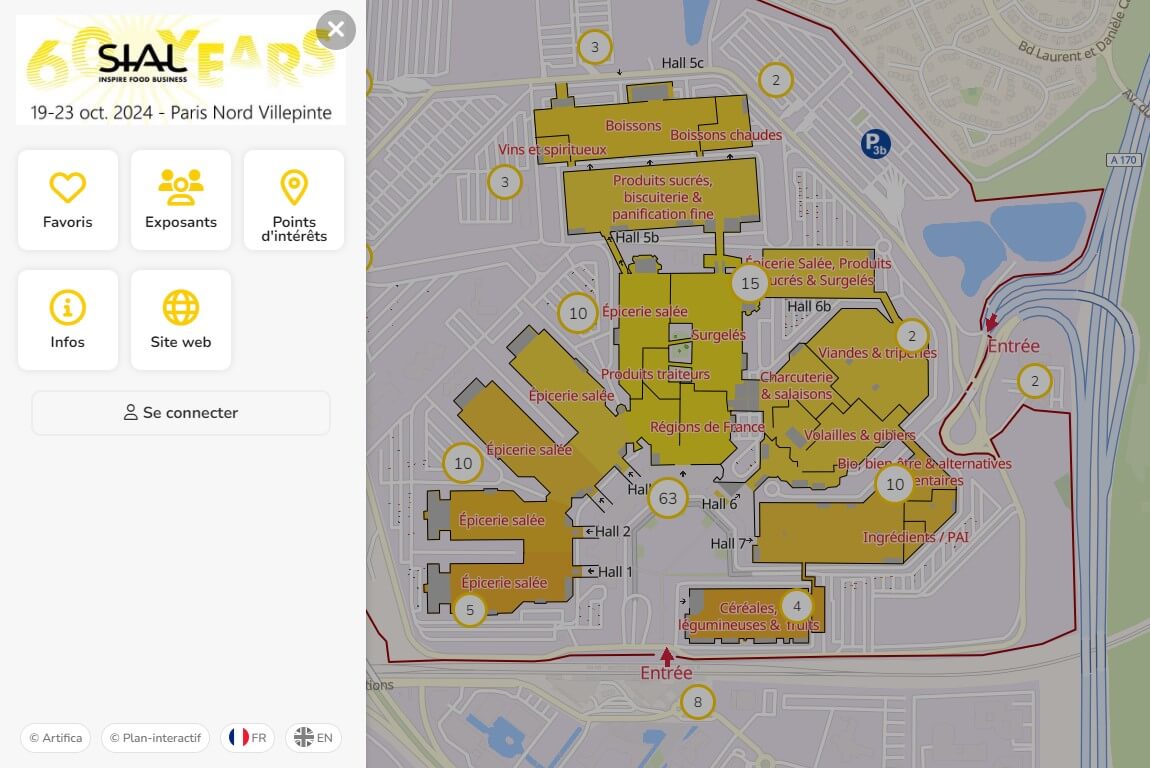 planinteractif's tweet photo. 📷https://t.co/kyHcUyX884
Avec ses 7200 exposants et ses 2300 stands, le @SialParis propose un plan interactif, permettant aux visiteurs de naviguer facilement entre les différents stands et d'optimiser leur expérience. 
#sialparis2024 #SIALParis #sial #planinteractif https://t.co/zG6kBY3x8R