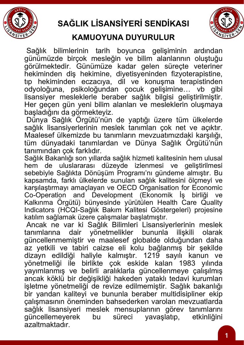 lisansiyer_sen's tweet photo. KAMUOYUNA DUYURULUR! 
LİSANSİYER-SEN YÖNETİM KURULU

#fizyoterapist #diyetisyen #dilvekonuşmaterapisti #psikolog #odyolog #veterinerhekim #sosyalçalışmacı #çocukgelişimi #ergoterapist #sağlıkfizikçisi #biyolog https://t.co/V0GBOQumuk