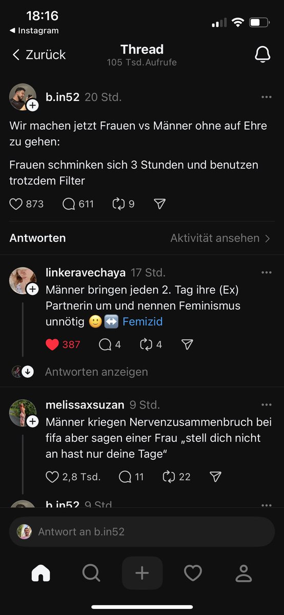 auf #threads werden grade männers beerdigt
