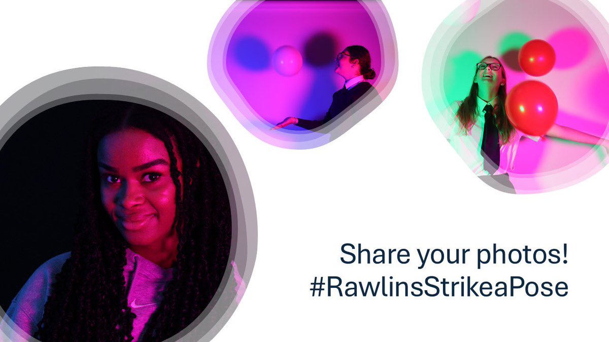 RawCreativity's tweet image. Are you ready to Strike a Pose? Come and visit us in our Studio in F14 @RawlinsAcademy, choose your lighting and props, then share you photos with us #RawlinsStrikeaPose