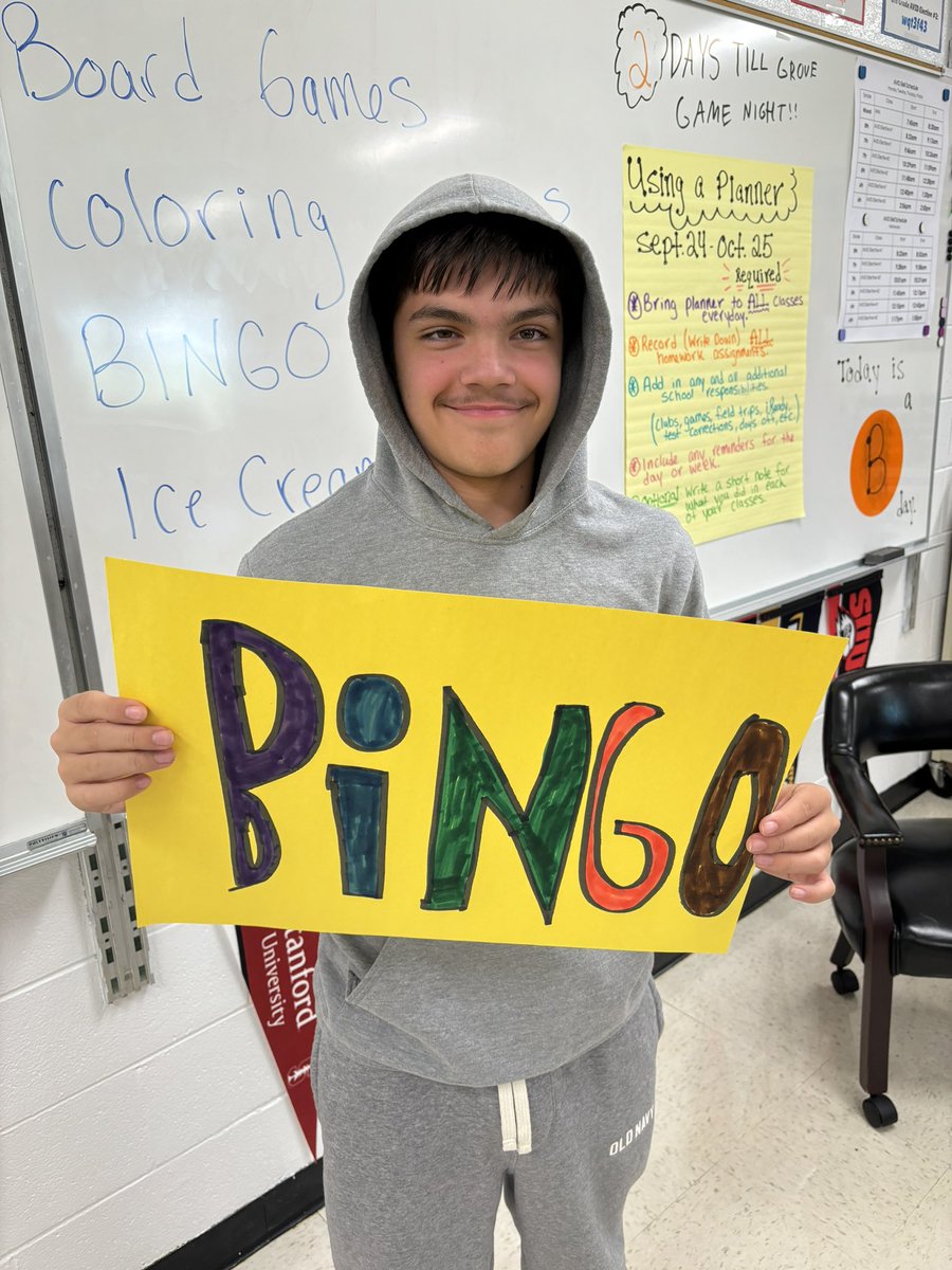 … AVID Scholars getting ready to host Grove Game Night tomorrow!!  #AVIDfamily  #groveAVID
