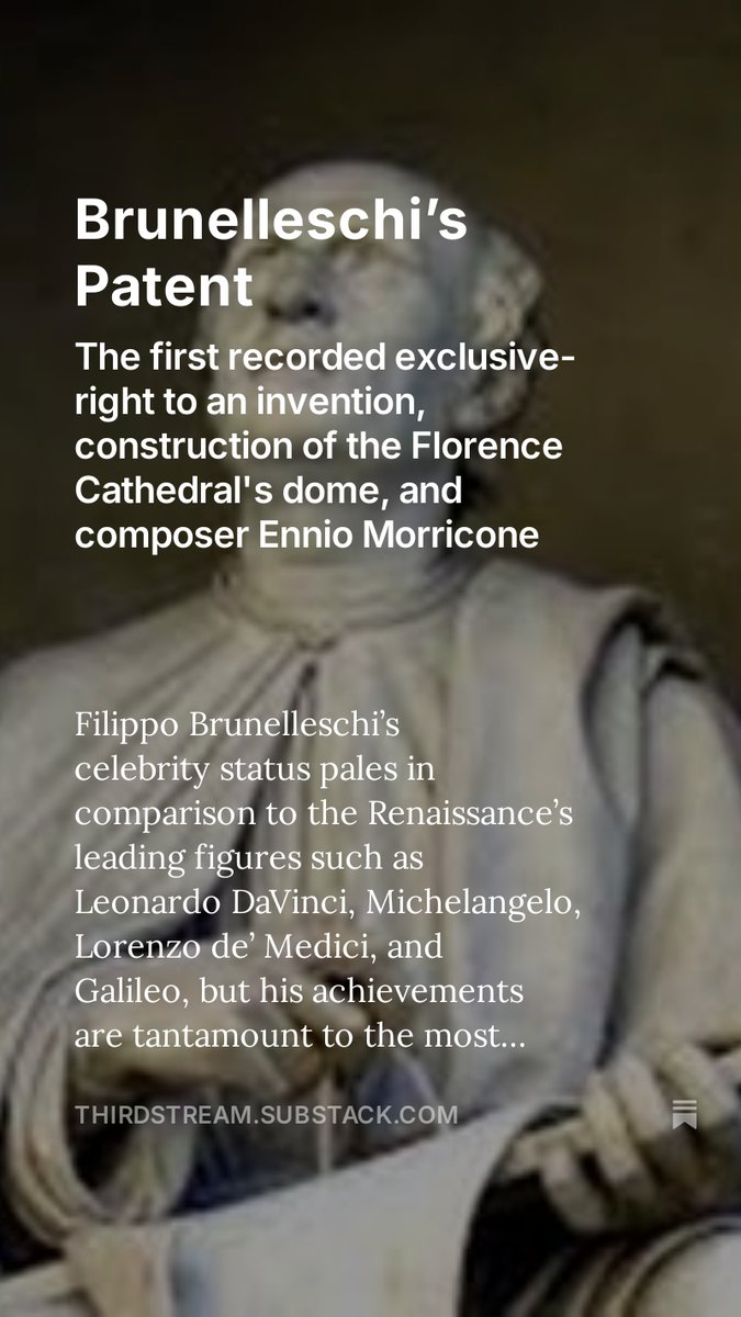JoshConfluence's tweet photo. Lofty soul, inspired talent, and the greatest bricklayer in history. https://t.co/iTnFucA5TD #Florence #Architecture #Morricone https://t.co/lfA1Qg6L4A