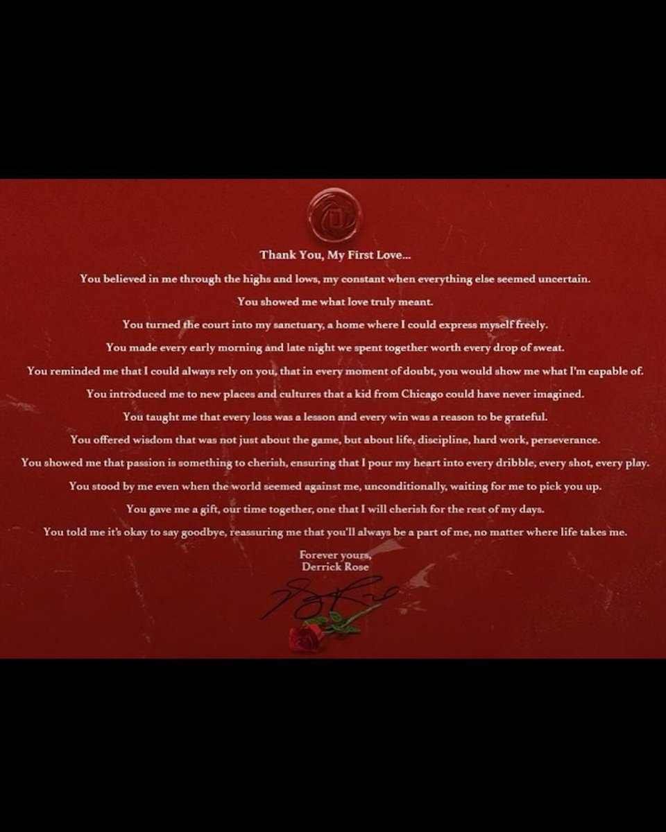 Congrats on an iconic career, <a href="/drose/">DZY</a> 👏 

🌹🌹🌹