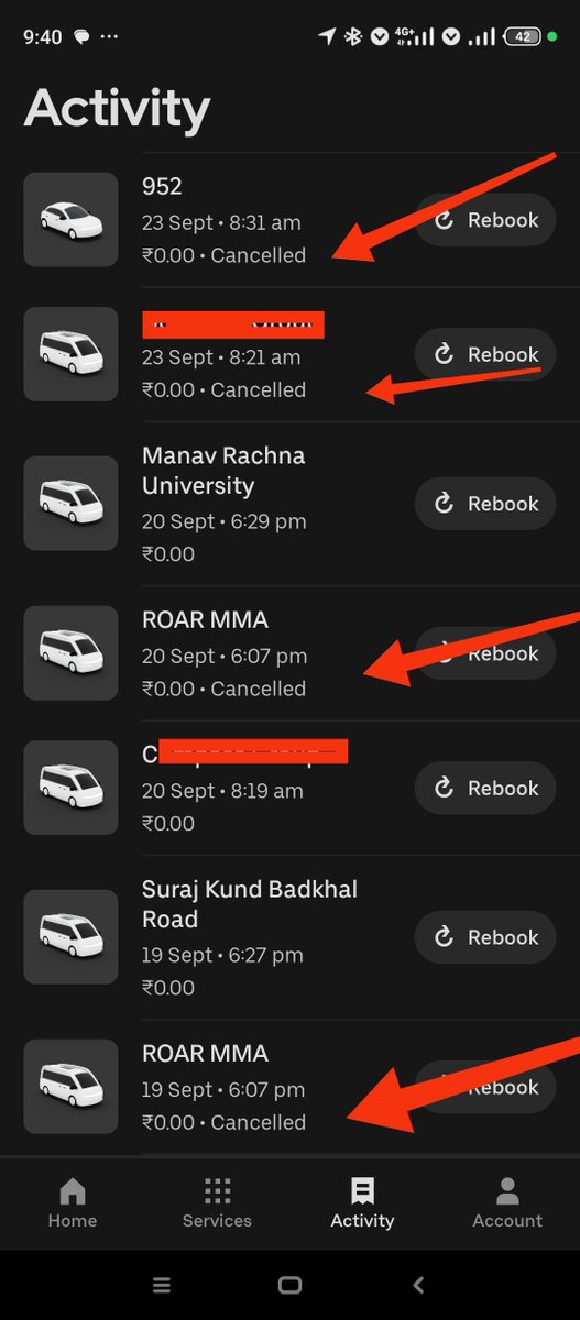 rahul_prsd's tweet photo. Facing issue with daily cancellation of uber shuttl at faridabad gurgaon route @Uber_India @Uber @UberIN_Support https://t.co/JhHMi4Gf9E