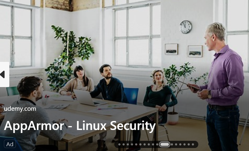 CrispinCowan0's tweet photo. Someone is offering #AppArmor training and running ads in heavy rotation on MSN, and it is constantly triggering me 😎 https://t.co/MnlT48izMf