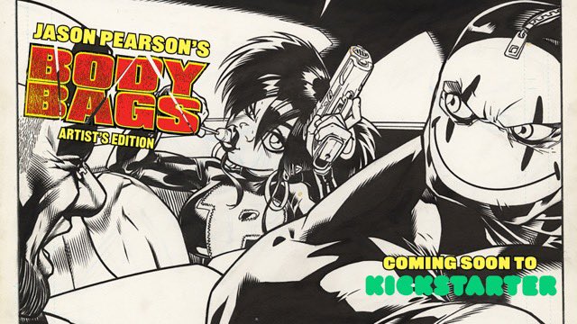 12GaugeComics's tweet image. Following up from the announcement at SDCC, 12-Gauge has partnered with Scott Dunbier and his new company, @Act4Publishing, for the upcoming ‘Jason Pearson’s BODY BAGS Artist’s Edition’ @Kickstarter. We’ve made a ton of progress since the announcement, with more details to follow…