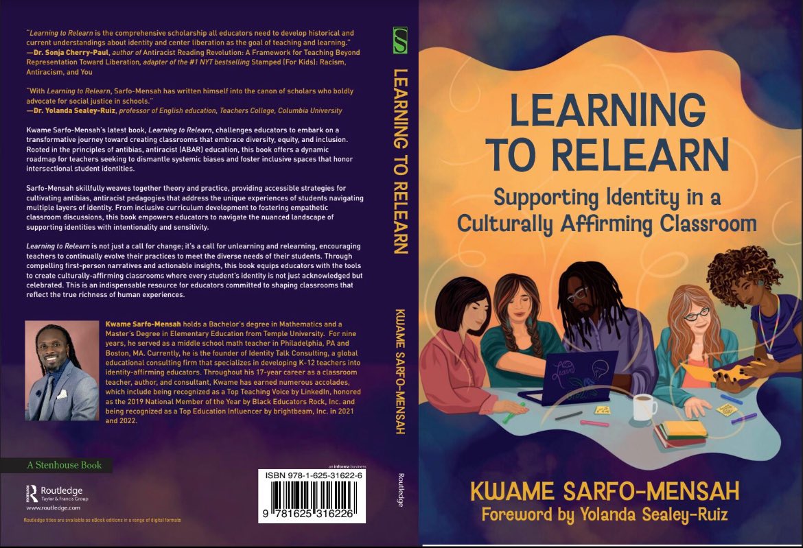 (1/3) It's really happening, y’all! "Learning to Relearn" has been sent to print and will be dropping on 11/15/2024!

Shoutout to <a href="/stenhousepub/">Stenhouse Publishers</a> and <a href="/routledgebooks/">Routledge Books</a> for guiding me every step of the way!

Book is now available for pre-order on Amazon at a.co/d/80RPybl