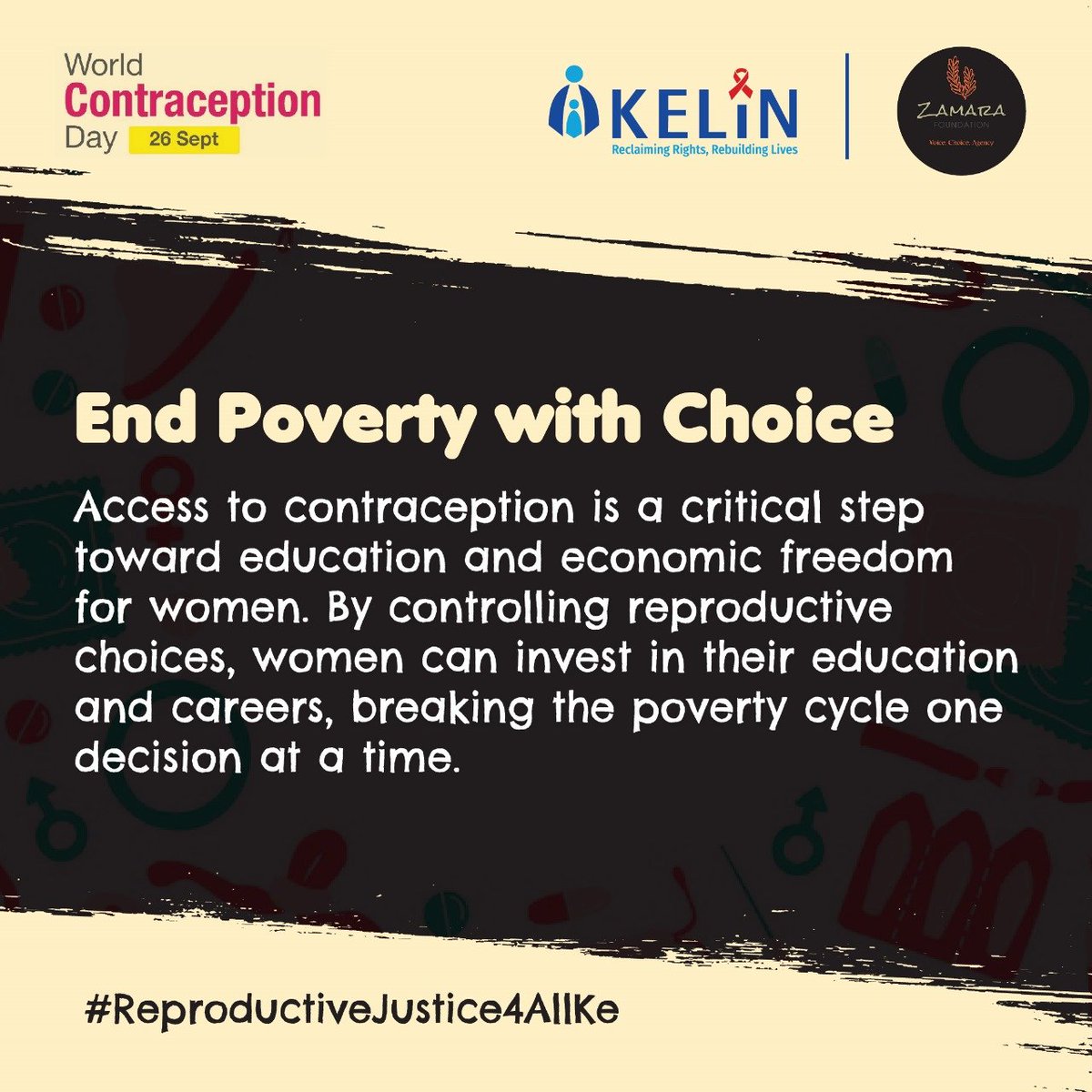 Lydiasiso's tweet photo. Access to contraception empowers women to control their futures, unlocking education and economic freedom, and breaking the cycle of poverty one choice at a time.
#ZamaraVoices
#ReproductiveJustice4All https://t.co/q6BrErZPSE