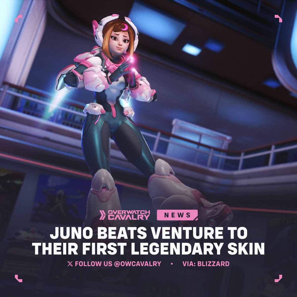 Get a closer look at Uravity Juno 🩷

With the #Overwatch2 x My Hero Academia Collaboration releasing October 17, Juno will receive her first legendary skin (Ochaco Uraraka) before Venture.
