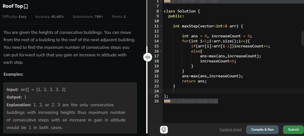 Pprratikk's tweet image. Day 15 of 21 days coding challenge
@geeksforgeeks
@DeutscheBank
#21DaysOfCoding #CodingChallengeg #LearnToCode #GeekForGeeks #ING #DeutscheBank #geekstreak2024