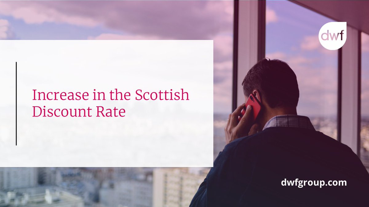 The Government Actuary has announced that the Personal Injury Discount Rate in Scotland will increase from -0.75% to +0.5%. 

Read the full article here, with commentary from our experts: bit.ly/3XVOSbA #dwf #scotland #personalinjury