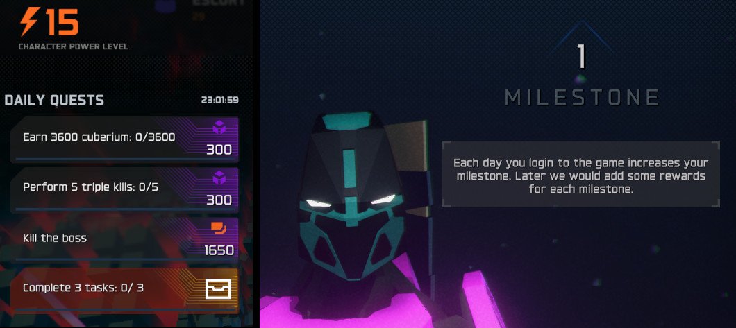 CyberCorp got new update today! 🔥
Whats New:
- daily quests (in test mode) - initial balance, still might have bugs in some types of quests
- new mission with nightmare difficulty
- fire, cold, and electricity damage numbers are now colored accordingly
- milestone counter in the