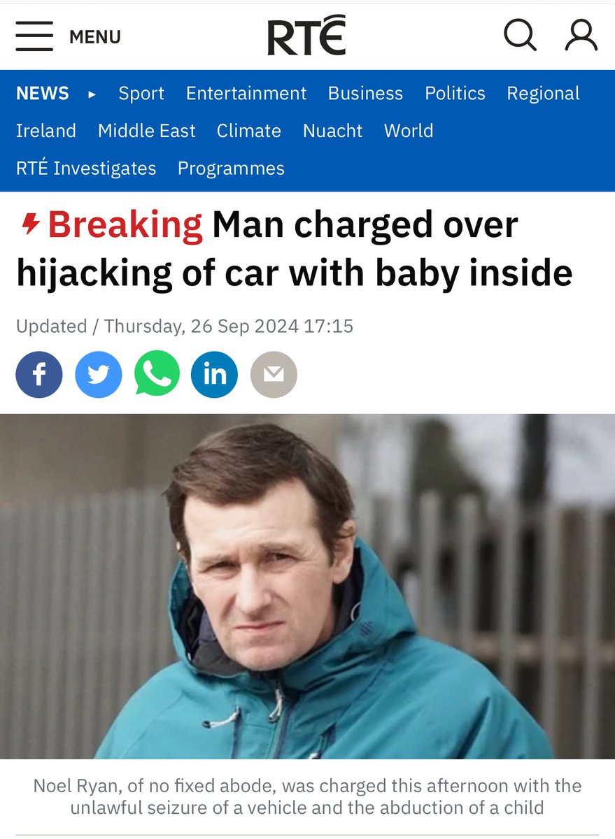 And would you look at that a white Irish man actually charged with abducting a baby 

Where is the outcry from the protectors of women and children now?