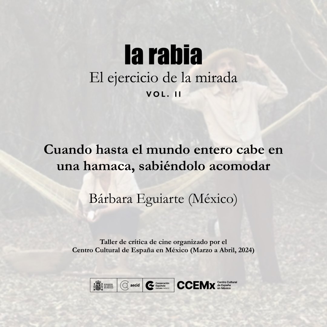 “Cuando hasta el mundo entero cabe en una hamaca, sabiéndolo acomodar”, escrito por Barbara Eguiarte @barbaraeguiarte 

Parte de nuestro Dossier #09 / 
El ejercicio de la mirada. Vol II

Link en la bio