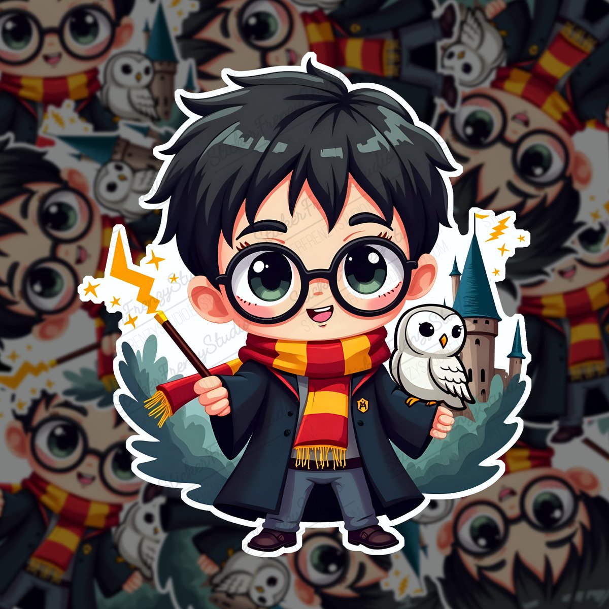 StickerFrenzyy's tweet photo. ✨ Just dropped a cute Chibi Wizard sticker! Featuring Gryffindor scarf, magical owl, and whimsical Hogwarts vibes. Perfect for any Harry Potter fan! 🦉🔮 Grab yours here: https://t.co/GqaIx9jB4k #HarryPotter #ChibiArt #Gryffindor #WizardFanArt #MagicalSticker #EtsyFinds https://t.co/Vxmwa579db