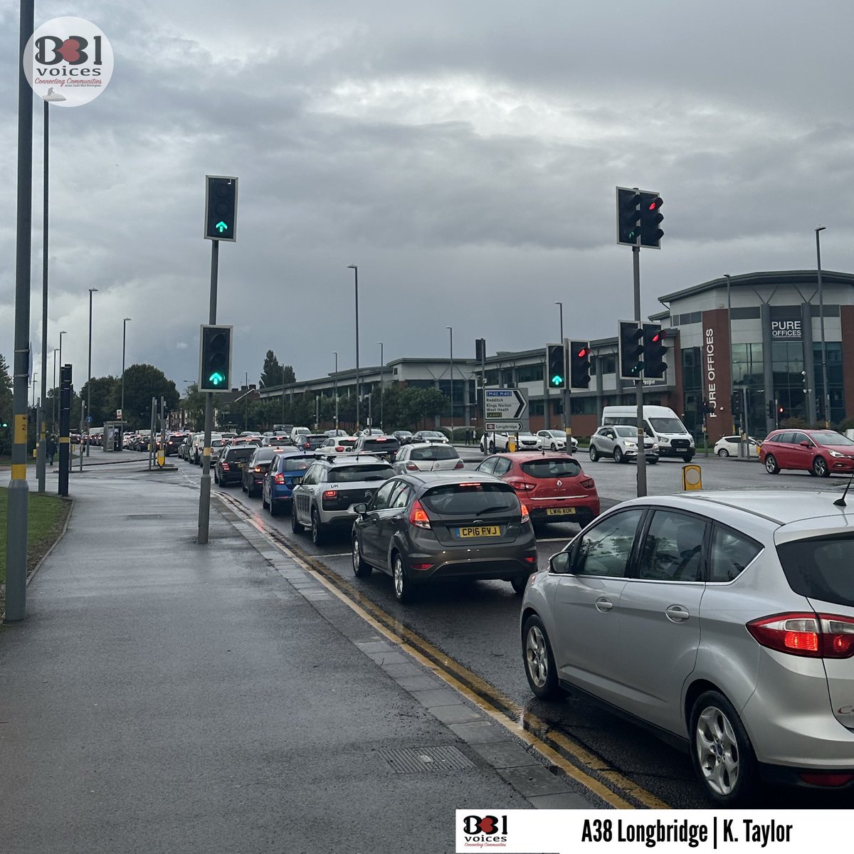 B31Voices's tweet photo. #SWBrumTRAVEL 
☔️ #SWBrumRainWatch ☔️
Gridlock A38 Bristol Road South #Longbridge #Birmingham 
#BirminghamUK 
#B31Voices #BVoices https://t.co/3gAf6TaFRp