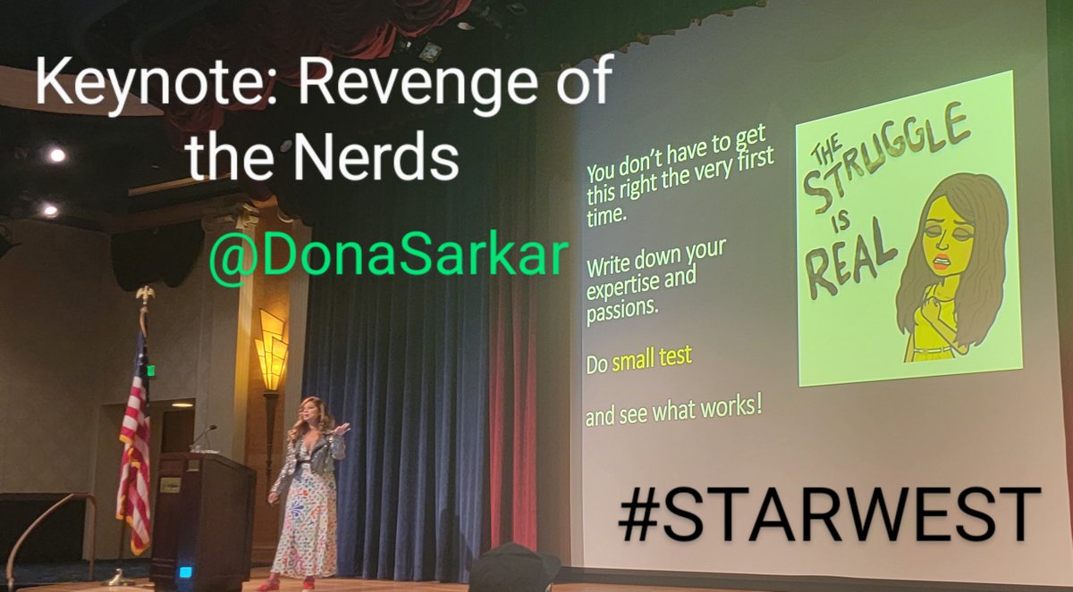 shawnjburke's tweet photo. Appreciating @DonaSarkar lens on AI in the Quality space here at #STARWEST. https://t.co/vJi9bLE8nl