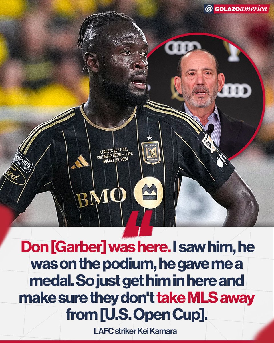 MLS veteran and 2x U.S. Open Cup winner Kei Kamara calls on MLS Commissioner Don Garber to keep MLS teams in the competition after the 2024 tournament saw just eight MLS first teams and nine MLS NEXT Pro reserve teams taking part 👀